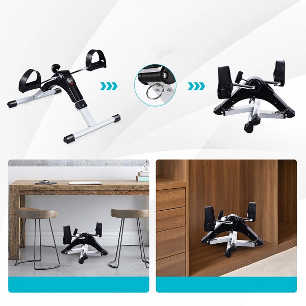 Cycling Bike Stepper with Adjustable Resistance بدال اللياقة البدنية قابل للطي بشاشة LCD