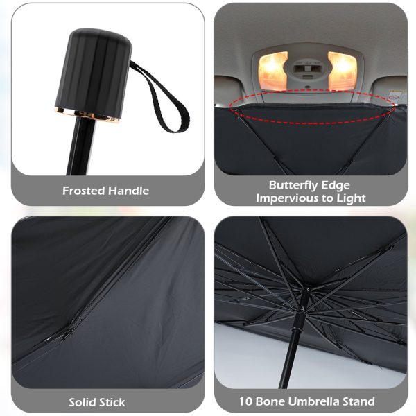 عرض 2 Foldable Car Umbrella Sunshade مظلة السيارة القابلة للطي - الصورة 5