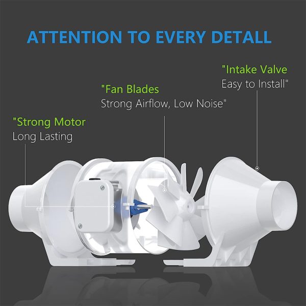 System Exhaust Air for Bathroom Kitchen - شفاط ونظام تهوية مختلط عرض 2 - الصورة 6