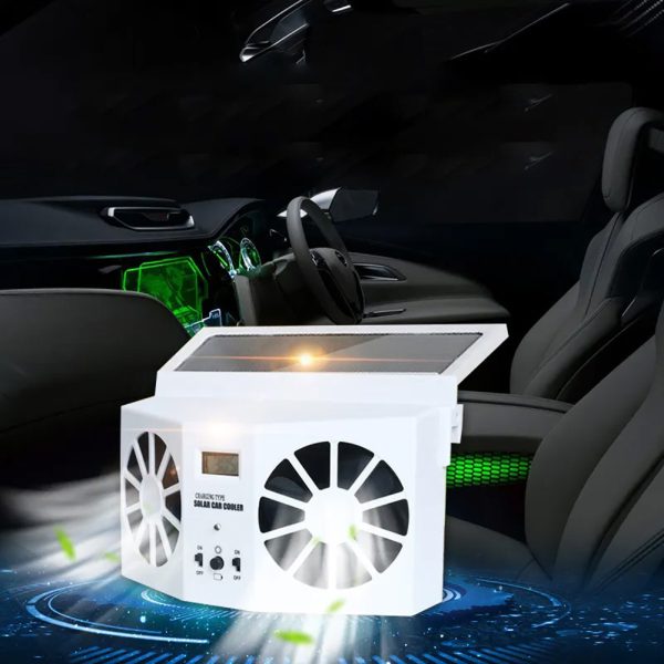 عرض 2 مروحة تبريد السيارة بالطاقة الشمسيه - Solar Car Cooling Fan - الصورة 4