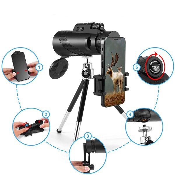 تليسكوب وحامل جوال ٢ في ١ Telescope and mobile holder - الصورة 5