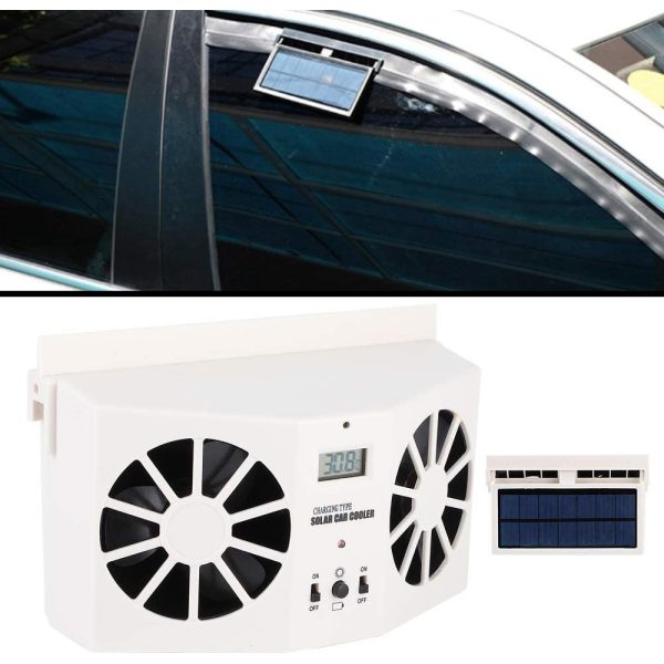 عرض 2 مروحة تبريد السيارة بالطاقة الشمسيه - Solar Car Cooling Fan - الصورة 3
