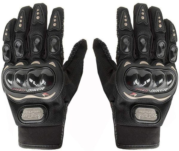 عرض 2 قطعة Bike Gloves Carbon Fiber With Screen Touch Fingers قفازات دراجة  نارية ، قفازات كاملة الأصابع من ألياف الكربون - الصورة 2