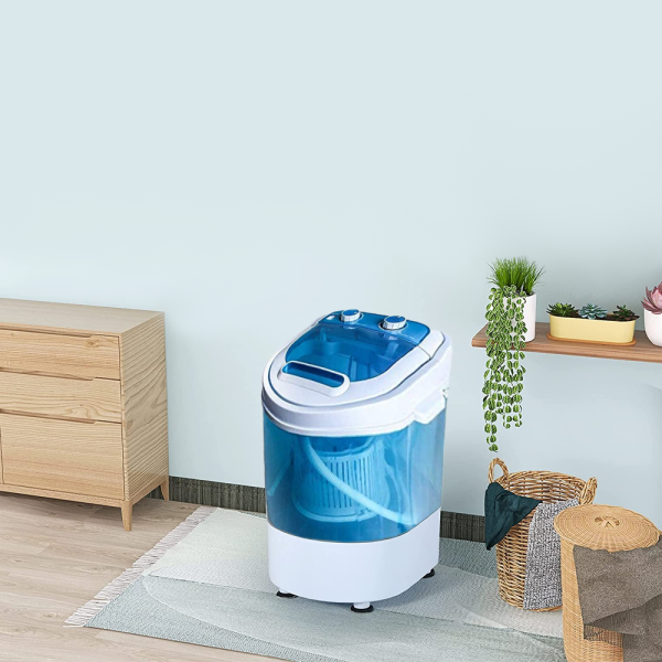 Portable Mini Washer with Spin Dryer and Brush غسالة محمولة مع مجفف دوار وفرشاة - الصورة 3
