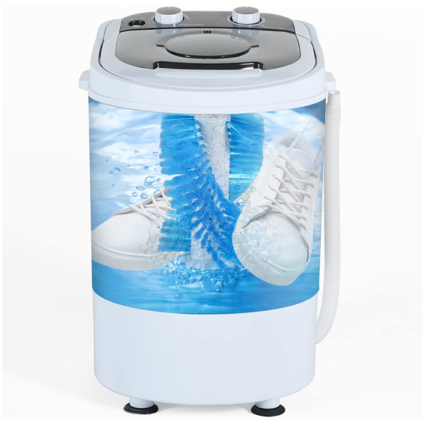 Portable Mini Washer with Spin Dryer and Brush غسالة محمولة مع مجفف دوار وفرشاة - الصورة 4