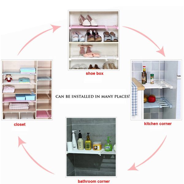 ⁦Adjustable Wardrobe Rack رف الدولاب القابل للتعديل⁩ - الصورة ⁦4⁩