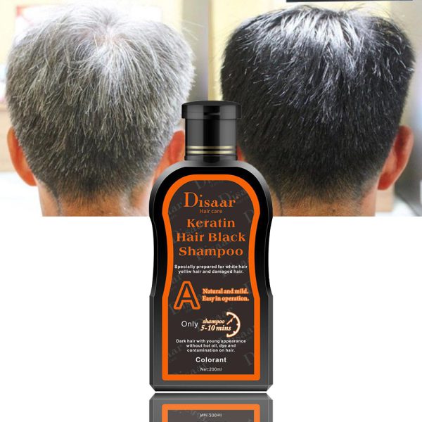 Dissar Black Hair Shampoo Keratin شامبو بالكرياتين لصبغ الشعر أسود - الصورة 5