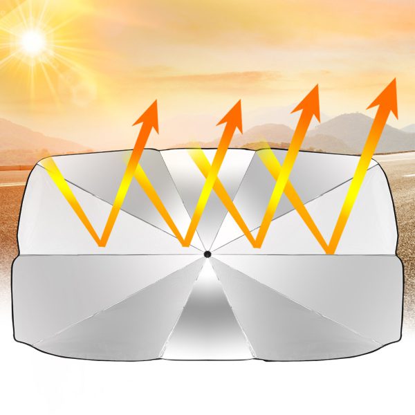 عرض 2 Foldable Car Umbrella Sunshade مظلة السيارة القابلة للطي - الصورة 4