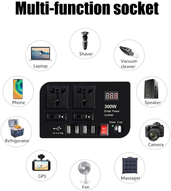 300W Car Charger Converter - محول طاقة للسيارة 300 واط - الصورة 4