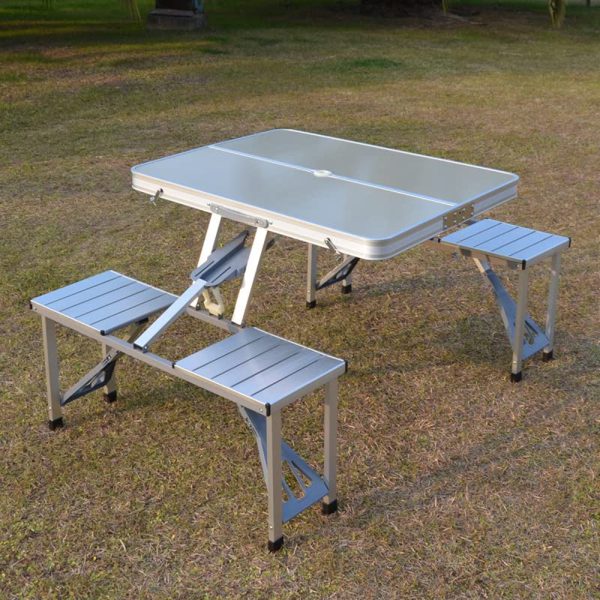 Foldable Camping Table with chairs مجموعة طاولة الرحلات  المحمولة - الصورة 4