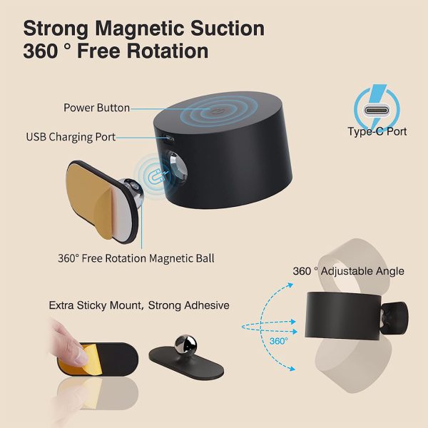 مصباح LED مثبت على الحائط - LED Rechargeable Wall Light/Sconce - الصورة 7